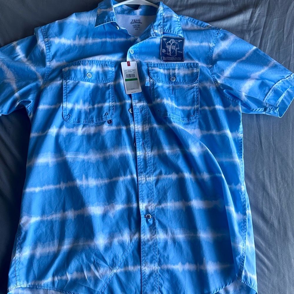 Blue Tie-Dye Men's Shirt